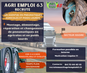 Vignette de l'acutalit Agent(e) de pneumatiques agricoles et poids lourds F/H